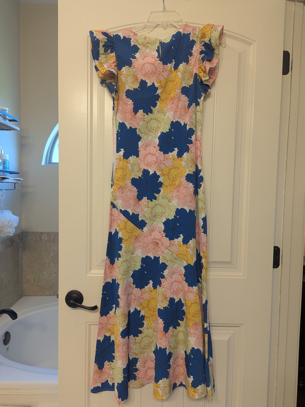 ASOS Floral Ruffle Sleeve Dress - Picture 2 of 5